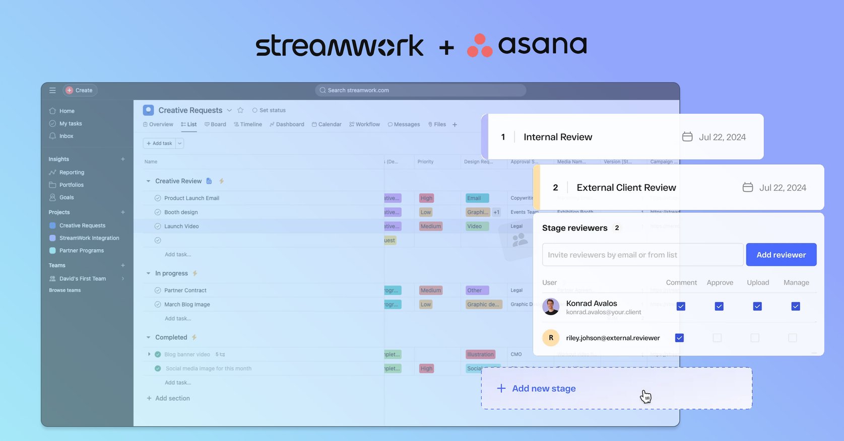 Streamworks Log In How to integrate StreamWork with Asana